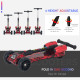 Kids Scooter, 3 Wheel Foldable Kick Scooter Adjustable Height w/ Flashing Wheels, Music, Water Spray for 3-6 Years, Red