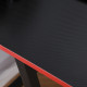 L Shaped Gaming Desk, Corner Computer Desk with Monitor Stand for Home Office, 140 x 130 x 93cm, Black and Red