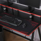 L Shaped Gaming Desk, Corner Computer Desk with Monitor Stand for Home Office, 140 x 130 x 93cm, Black and Red