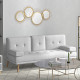Metal Wall Art Modern Decorative Mirror Decor Hanging Home Wall Sculptures for Living Room Bedroom Dining Room, Gold