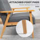 2 Seater Sofa Modern Linen Fabric Upholstery Tufted Couch with Rubberwood Legs for Living Room and Kitchen, Dark Grey