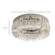 Crystal Ceiling Light Modern Chandeliers Stainless Steel Pendant Lights with Crystal Decorations for Living Room Bedroom Dining 