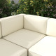 Outsunny 5-Piece Garden Sofa Set with Cushions, Aluminium Garden Furniture Sets with Glass Top Coffee Table, Patio Sectional Fur