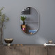60cm Aluminium Frame Round Bathroom Mirror - Silver Tone