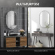 60cm Aluminium Frame Round Bathroom Mirror - Silver Tone