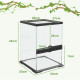 PawHut 40L Vivarium for Lizards, Frogs, Snakes, Turtles, Tortoises w/ Anti-Escape Design, Ventilation