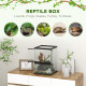 PawHut 40L Vivarium for Lizards, Frogs, Snakes, Turtles, Tortoises w/ Anti-Escape Design, Ventilation