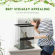 PawHut 40L Vivarium for Lizards, Frogs, Snakes, Turtles, Tortoises w/ Anti-Escape Design, Ventilation