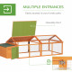 PawHut Wooden Chicken Coop with Nesting Box, Openable Roof, for 4-8 Chickens