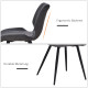 Dining Chairs Set of 2, PU Leather Upholstered Kitchen Chairs with Backs, Moulded Padded Seats and Steel Frame for Dining Room, 