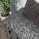 Six-Drawer Shoe Storage Bench, with Padded Top Seat - Dark Grey