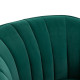 Velvet-Feel Shell Back Accent Chair - Green