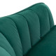 Velvet-Feel Shell Back Accent Chair - Green