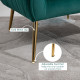 Velvet-Feel Shell Back Accent Chair - Green