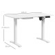 Vinsetto 72-116cm Adjustable Electric Standing Desk, 120 x 60cm Tabletop - White