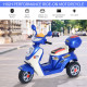 Kids Electric Ride On Toy Car 6V Electric Motorbike with Chargeable Battery Headlight and Music for 3-5 Years - Blue