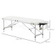 Foldable Massage Table Professional Salon SPA Facial Couch Bed White