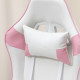 Faux Leather Colour Block Gaming Chair, with 135° Reclining Back - Pink/White