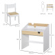 Kids Desk and Chair Set 2 Pieces Children Study Table with Storage Pull-Out Drawer Bookshelf for 3-6 Years Writing, Reading, Dra