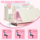 Kids Desk and Chair Set, with Storage Shelves, Washable Cover, for Ages 3-12 Years - Pink