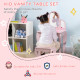 Kids Dressing Table Set, with Mirror and Drawer - Pink