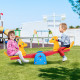 Kids Seesaw Safe Teeter Totter 2 Seats with Easy-Grip Handles, Safe, Indoor Outdoor Living Room Playroom Backyard Equipment, for