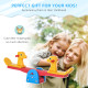Kids Seesaw Safe Teeter Totter 2 Seats with Easy-Grip Handles, Safe, Indoor Outdoor Living Room Playroom Backyard Equipment, for