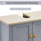 kleankin Under Sink Cabinet, Bathroom Vanity Unit, Pedestal Under Sink Design, Storage Cupboard with Adjustable Shelf, Grey