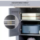 kleankin Under Sink Cabinet, Bathroom Vanity Unit, Pedestal Under Sink Design, Storage Cupboard with Adjustable Shelf, Grey
