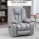 Leathaire Eight Massage Point Armchair, with Reclining Back - Charcoal Grey
