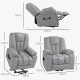 Leathaire Eight Massage Point Armchair, with Reclining Back - Charcoal Grey