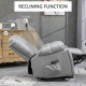 Leathaire Eight Massage Point Armchair, with Reclining Back - Charcoal Grey