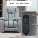 Leathaire Eight Massage Point Armchair, with Reclining Back - Charcoal Grey