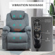 Lift-And-Recline Massage Armchair, with Heat - Grey