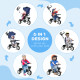 Metal Frame 6 in 1 Baby Push Tricycle with Parent Handle for 1-5 Years Old, Dark Blue