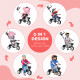 Metal Frame 6 in 1 Baby Push Tricycle with Parent Handle for 1-5 Years Old, Pink