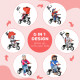 Metal Frame 6 in 1 Baby Push Tricycle with Parent Handle for 1-5 Years Old, Red