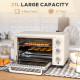 21L Mini Countertop Oven, 100°C-230°C Adjustable Temp - White