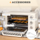 21L Mini Countertop Oven, 100°C-230°C Adjustable Temp - White