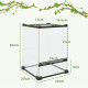 PawHut 12L Vivarium for Lizards, Frogs, Snakes, Turtles, Tortoises w/ Anti-Escape Design, Ventilation