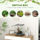 PawHut 12L Vivarium for Lizards, Frogs, Snakes, Turtles, Tortoises w/ Anti-Escape Design, Ventilation