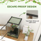 PawHut 12L Vivarium for Lizards, Frogs, Snakes, Turtles, Tortoises w/ Anti-Escape Design, Ventilation