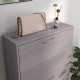 12-Shoe Flip Drawer Storage Cabinet - Grey Wood-Effect