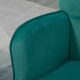 Modern Armchair with Footstool, Upholstered Accent Chair with Ottoman, Steel Legs, Velvet Wingback Chair for Living Room, Bedroo