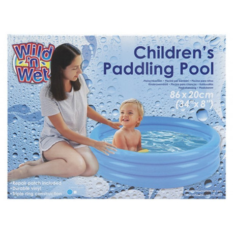 3 Ring Blue Paddling Pool (34 inch x 8 inch)