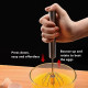 Min Order 2pcs - 30 cm Metal Hand Press Egg Whisk Beater Rotary Whisk Blender