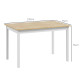 Four-Seater Farmhouse-Style Wooden Table