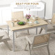 Four-Seater Farmhouse-Style Wooden Table
