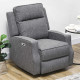 150° Electric Reclining Chair, with USB port and Footrest - Charcoal Grey