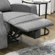 150° Electric Reclining Chair, with USB port and Footrest - Charcoal Grey